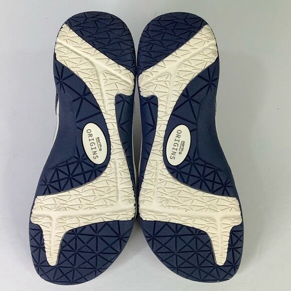 New! Earth Origins Sammie Round Toe Strappy Flat Navy Blue Suede Sandals Sz 8 - Picture 3 of 8